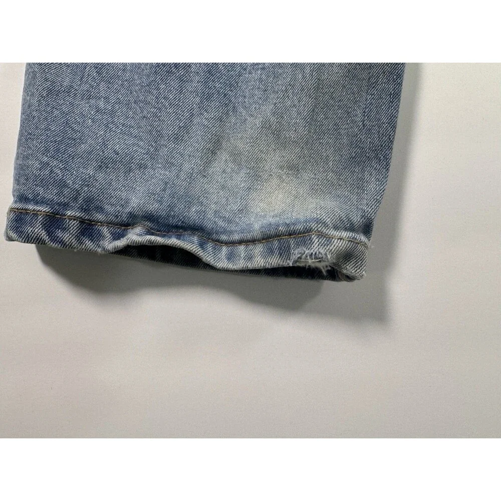 Levis 505 Jeans Mens 34x32 Blue Denim Straight Leg Medium Wash